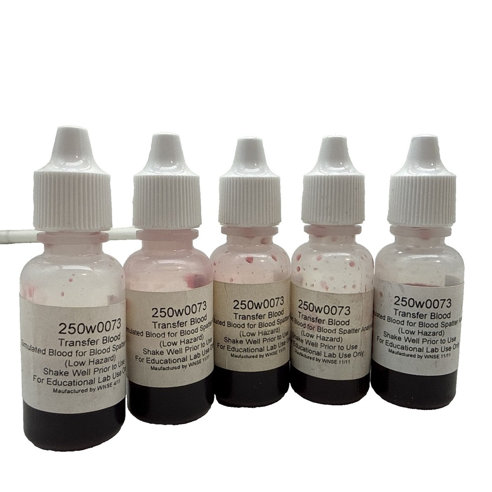 Ward's Science Simulated Transfer Blood | Lot of 5 | Police Forensic Training